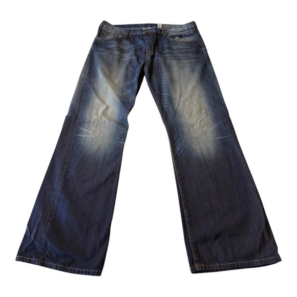 Marc Ecko Jeans Mens Boot 36X34 Cut N Sew Denim Boot Cut Thick Stitch - Picture 1 of 10